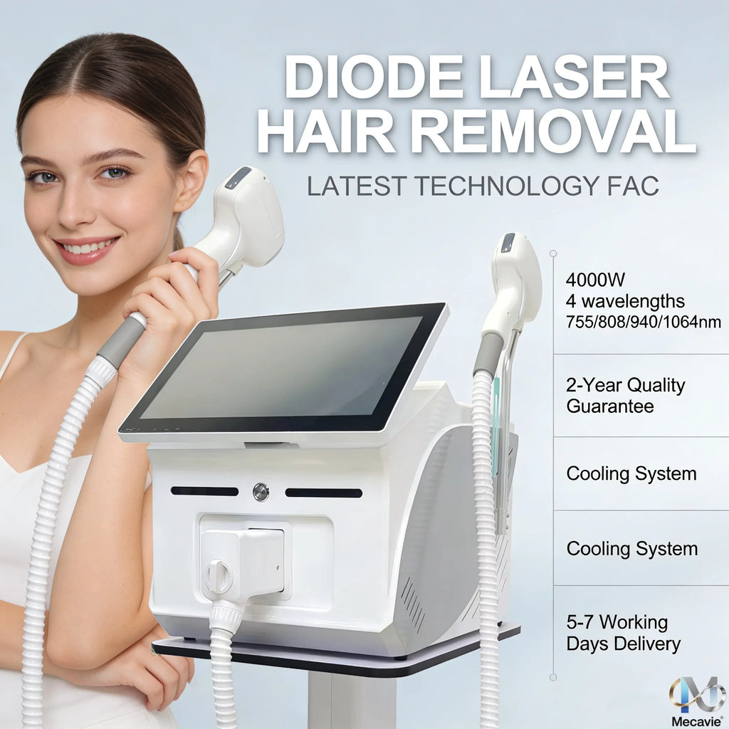 Latest 5000W Diode Laser painless permanent hair removal FAC advanced technology with 4 Waves Salon Exclusive Full Certificate