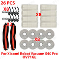 For Xiaomi Robot Vacuum S40 Pro OV71GL Vacuum Cleaner Replacement Spare Parts Main Side Brush HEPA Filter Mop Cloth Accessories