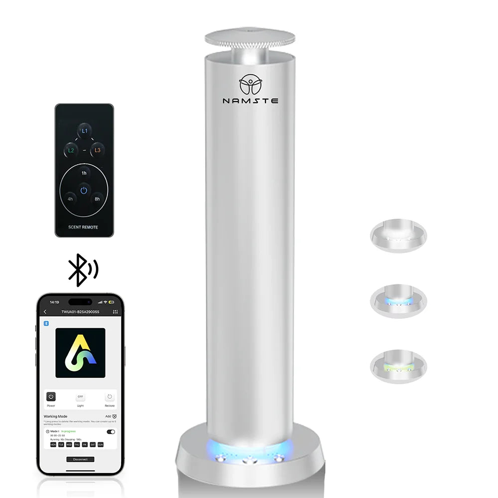 NAMSTE Smart Aroma Diffuser Essential Oil Diffusers Bluetooth Remote Button Control Fragrance Diffuser Scent Air Machine Home