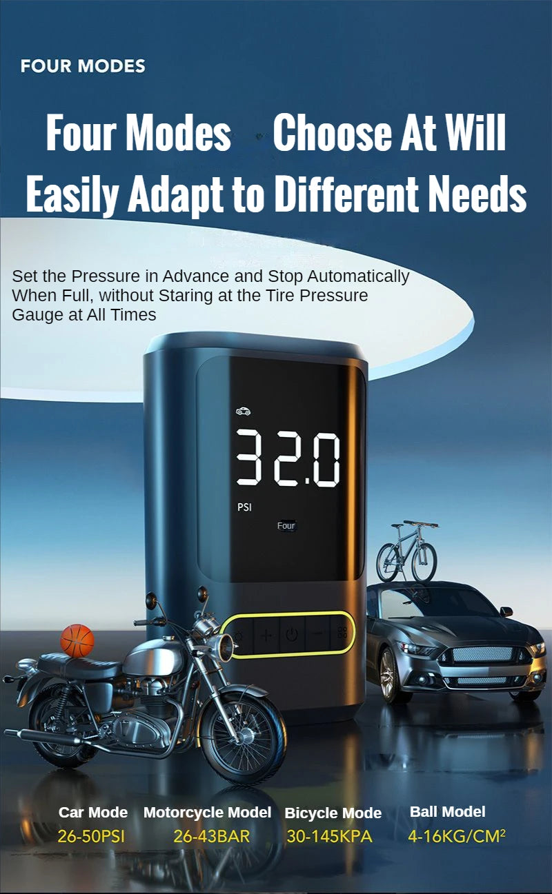 Xiaomi 150PSI 4000mAh Car Air Compressor Inflatable Pump With LED Lamp For Car Motorcycle Tyre Inflator Wireless Electric FOR