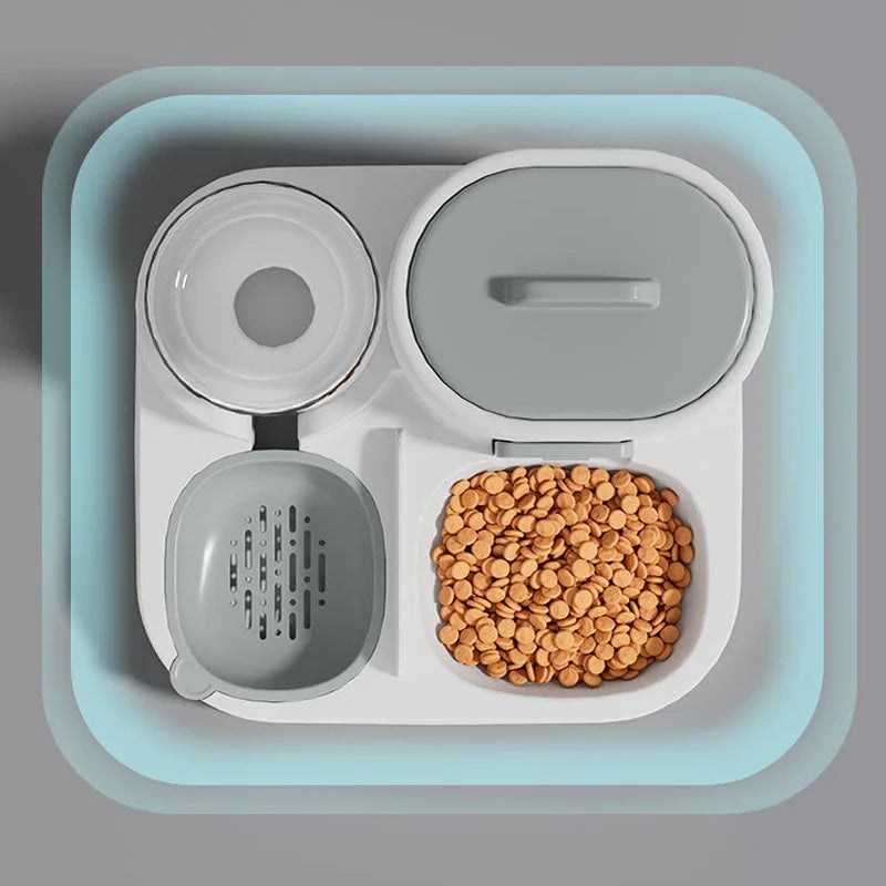 Hot Pet Feeding and Drinking Water Two-in-one Food Smooth Large-Capacity Feeding and Drinking Water Bowl Cat Food Bowl Dog Bowl