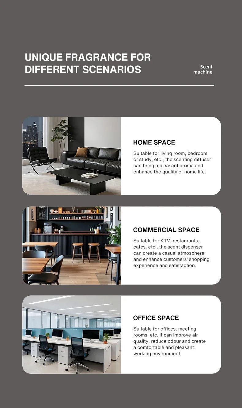 NAMSTE Smart Aroma Diffuser Essential Oil Diffusers Bluetooth Remote Button Control Fragrance Diffuser Scent Air Machine Home