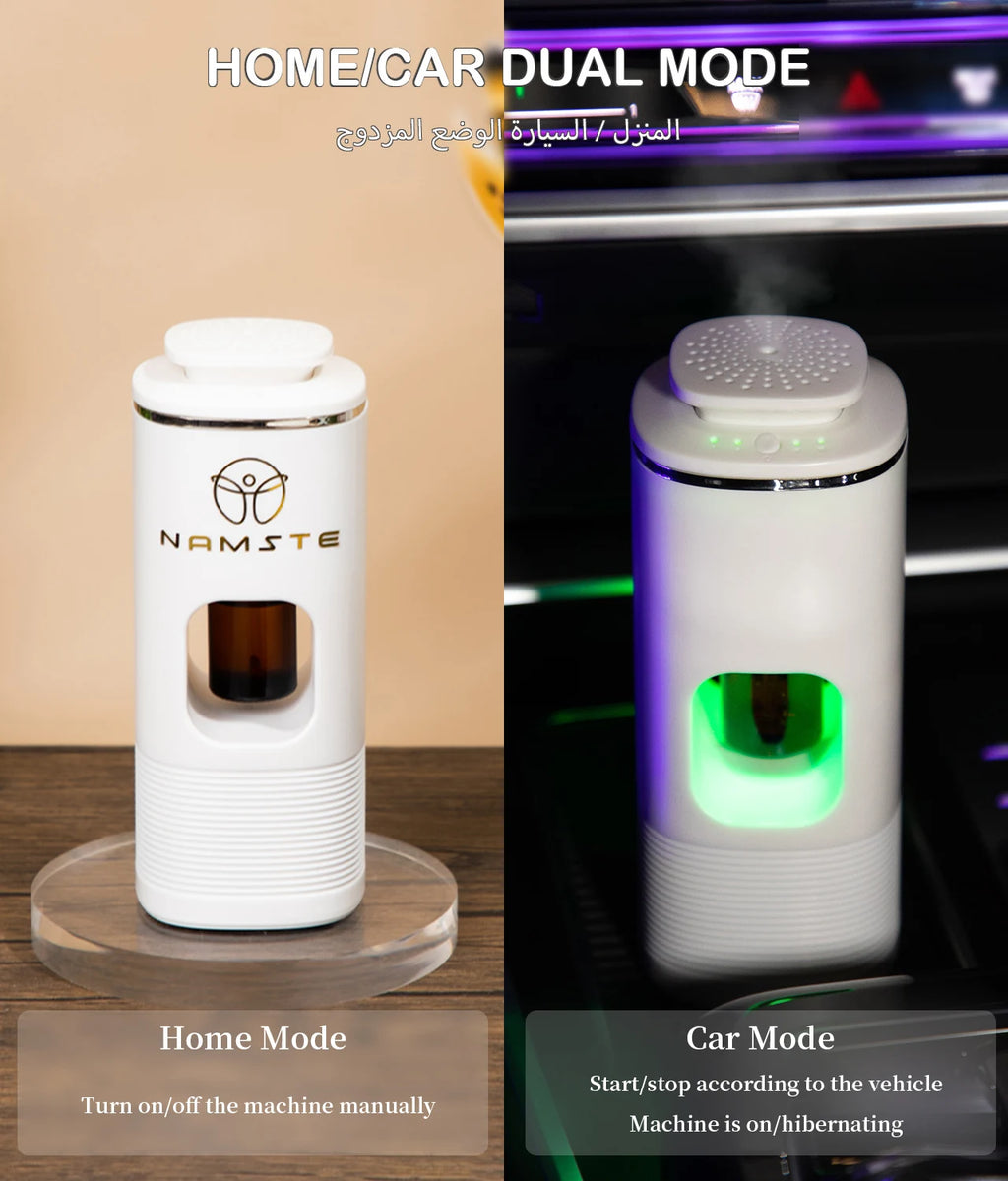 Namste Car Air Freshener 10ML USB Charging 7 Color Atmosphere Light Hotel Fragrance Aromatic Oil Diffuser Home Freshener Device