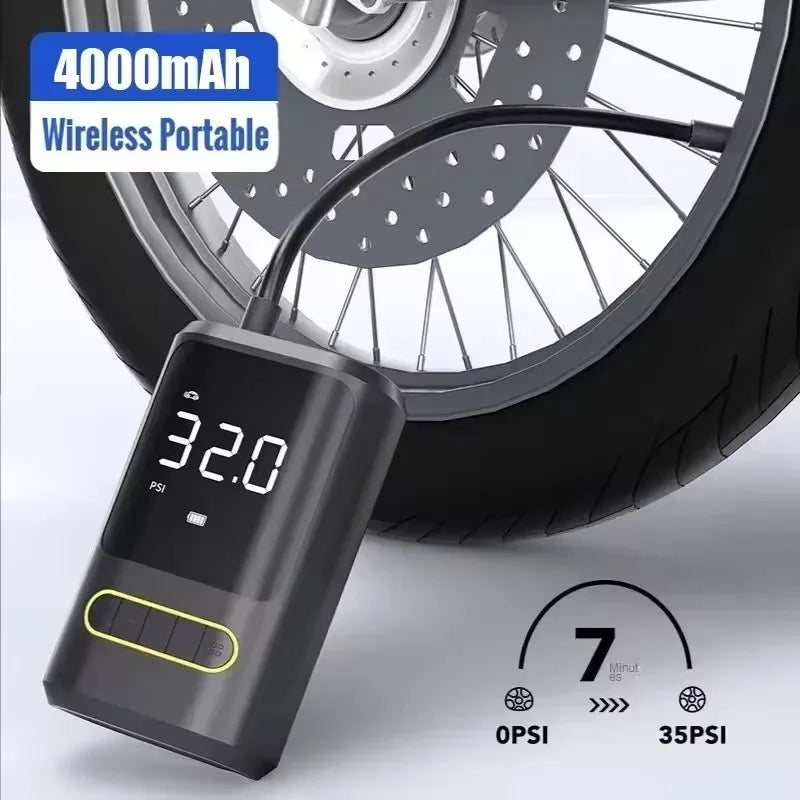 Xiaomi 150PSI 4000mAh Car Air Compressor Inflatable Pump With LED Lamp For Car Motorcycle Tyre Inflator Wireless Electric FOR