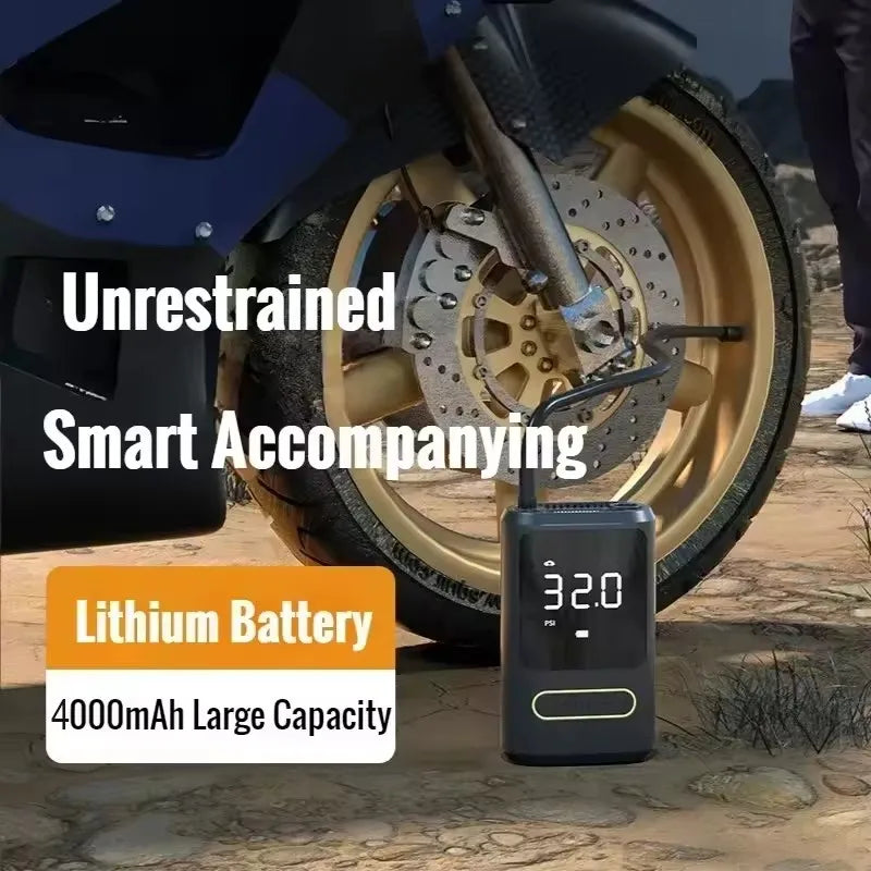 Xiaomi 150PSI 4000mAh Car Air Compressor Inflatable Pump With LED Lamp For Car Motorcycle Tyre Inflator Wireless Electric FOR