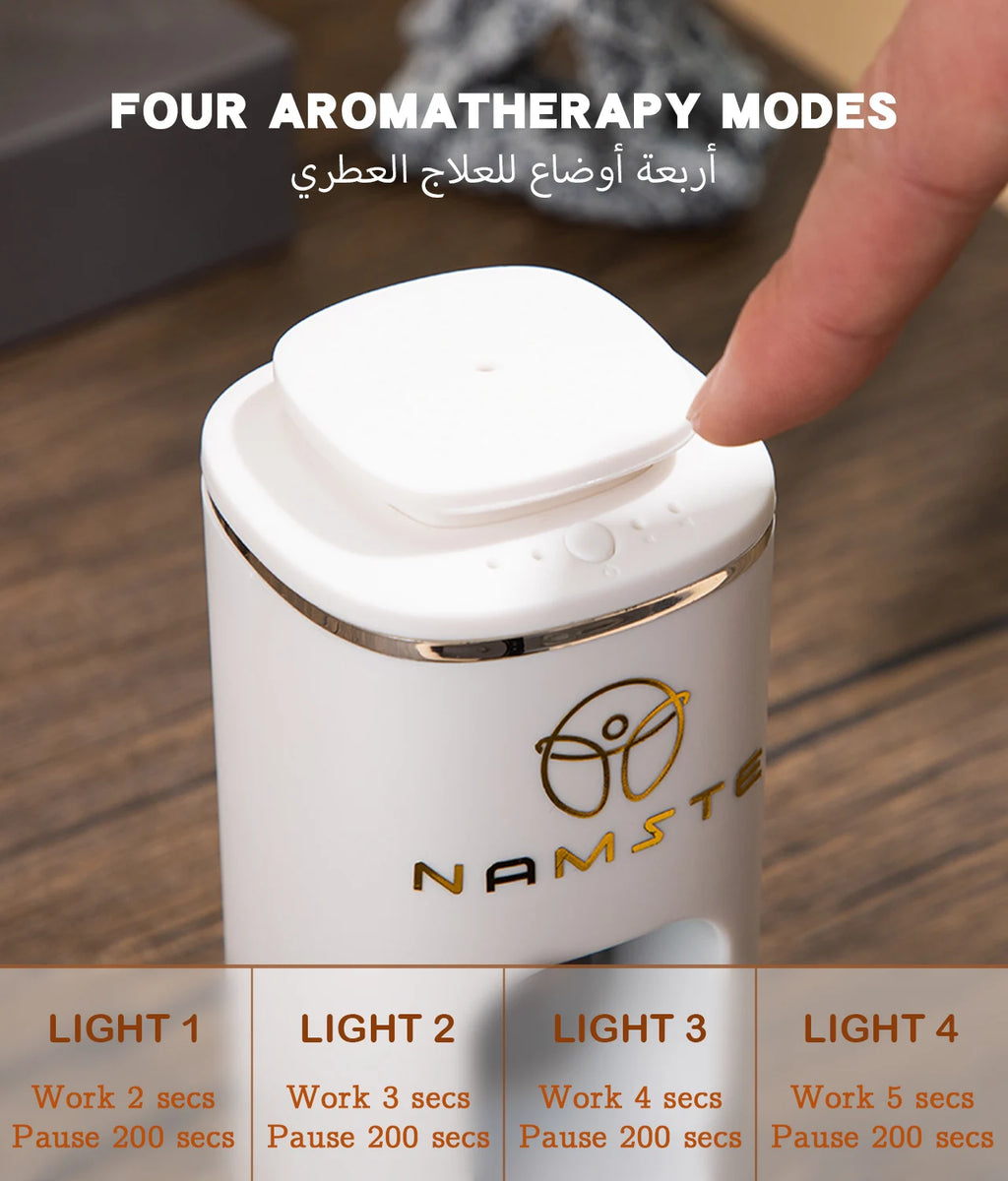 Namste Car Air Freshener 10ML USB Charging 7 Color Atmosphere Light Hotel Fragrance Aromatic Oil Diffuser Home Freshener Device
