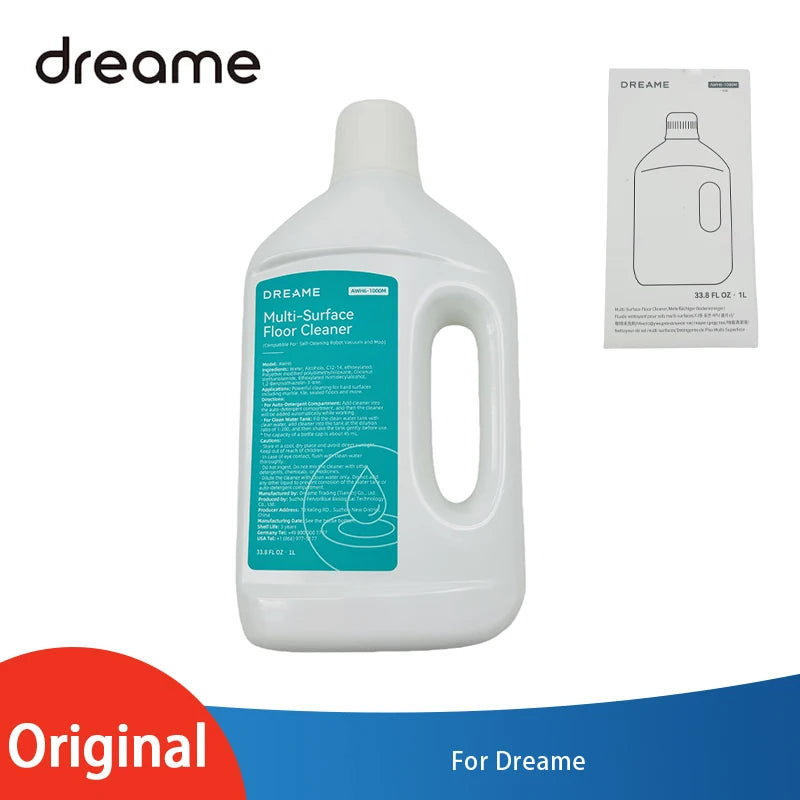 Original Floor Cleaning Solution for Dreame X40 Ultra X30 Ultra Vacuum Cleaner Parts Detergent Cleaning Fluid Mops Antibacterial