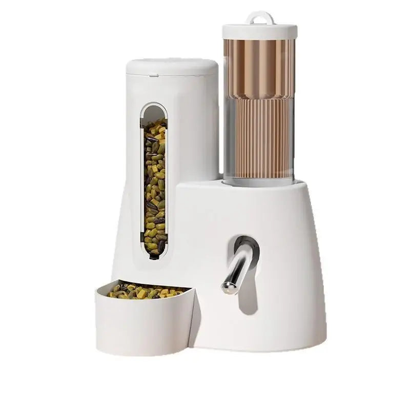 2In1 Hamster Feeder And Waterer Large Capacity Leakproof Automatic Feeder Food Water Dispenser Leak Proof Food Feeding Supplies