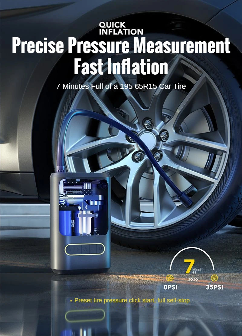 Xiaomi 150PSI 4000mAh Car Air Compressor Inflatable Pump With LED Lamp For Car Motorcycle Tyre Inflator Wireless Electric FOR