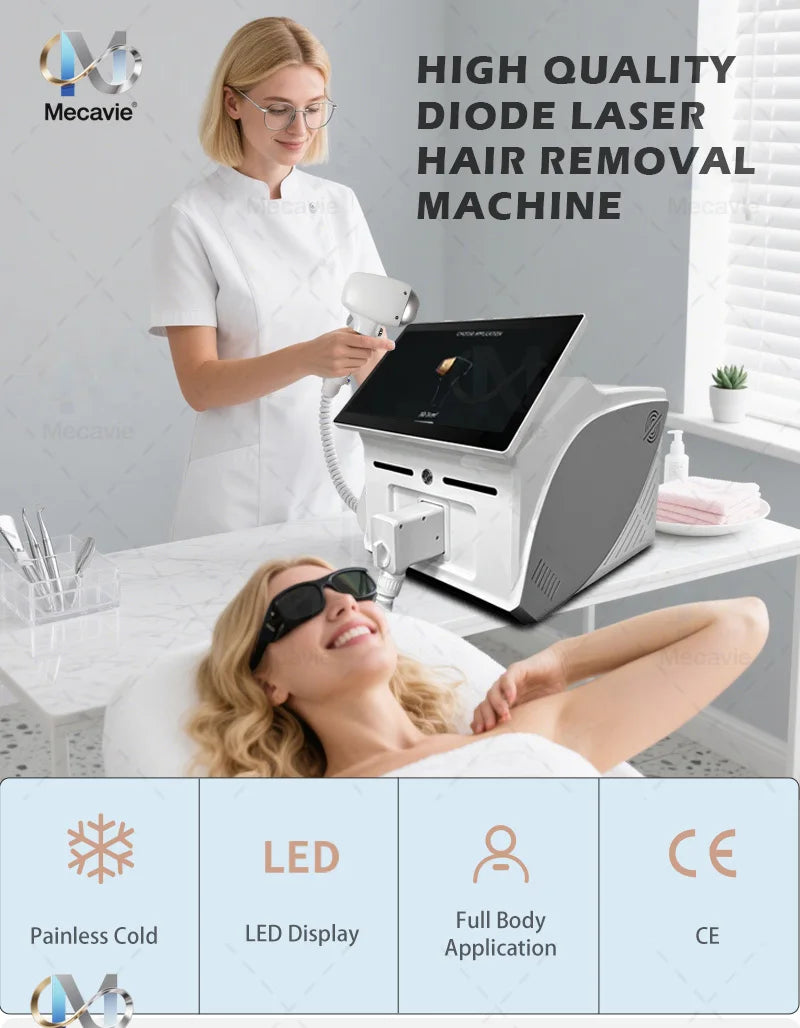 Latest 5000W Diode Laser painless permanent hair removal FAC advanced technology with 4 Waves Salon Exclusive Full Certificate