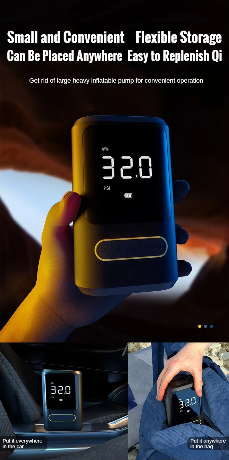 Xiaomi 150PSI 4000mAh Car Air Compressor Inflatable Pump With LED Lamp For Car Motorcycle Tyre Inflator Wireless Electric FOR
