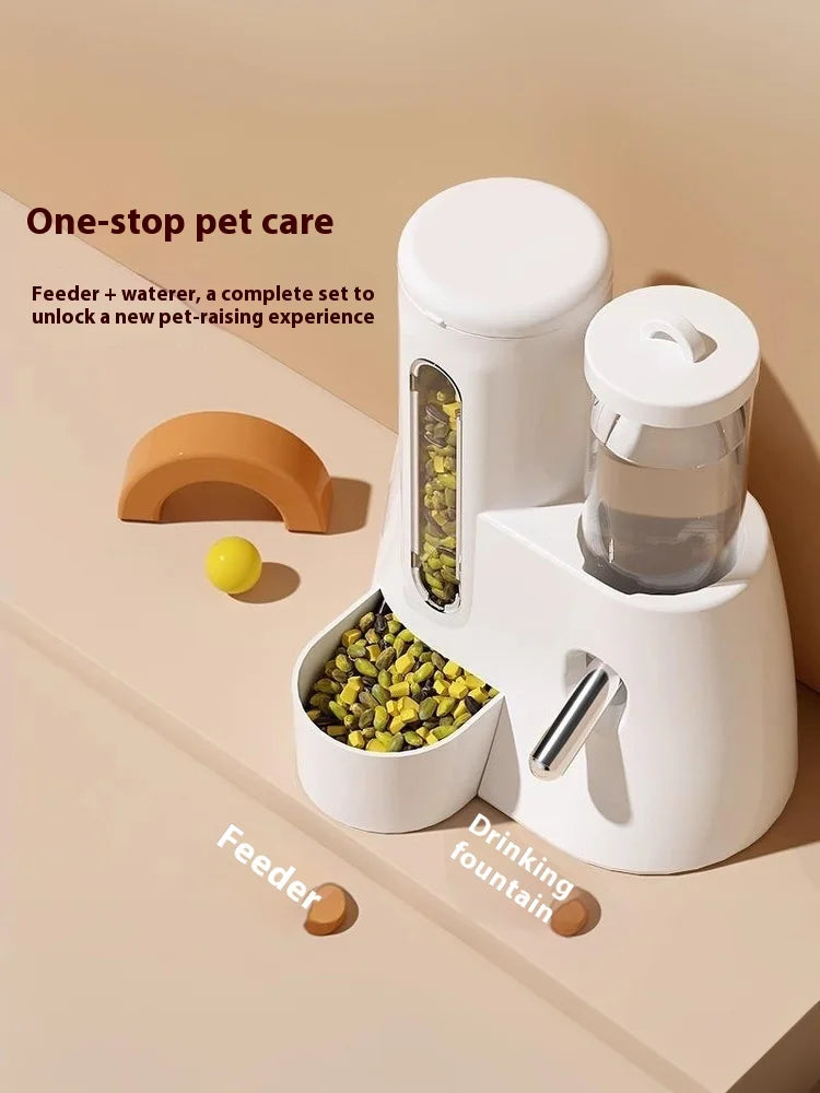 2In1 Hamster Feeder And Waterer Large Capacity Leakproof Automatic Feeder Food Water Dispenser Leak Proof Food Feeding Supplies