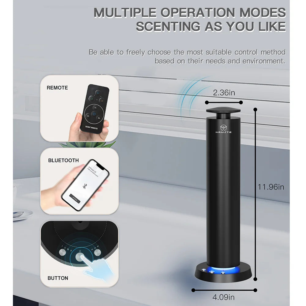NAMSTE Smart Aroma Diffuser Essential Oil Diffusers Bluetooth Remote Button Control Fragrance Diffuser Scent Air Machine Home